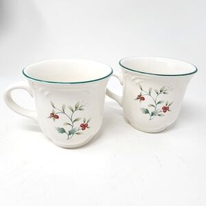 Pfaltzgraff Winterberry flared tea cup set of 2 replacement pieces